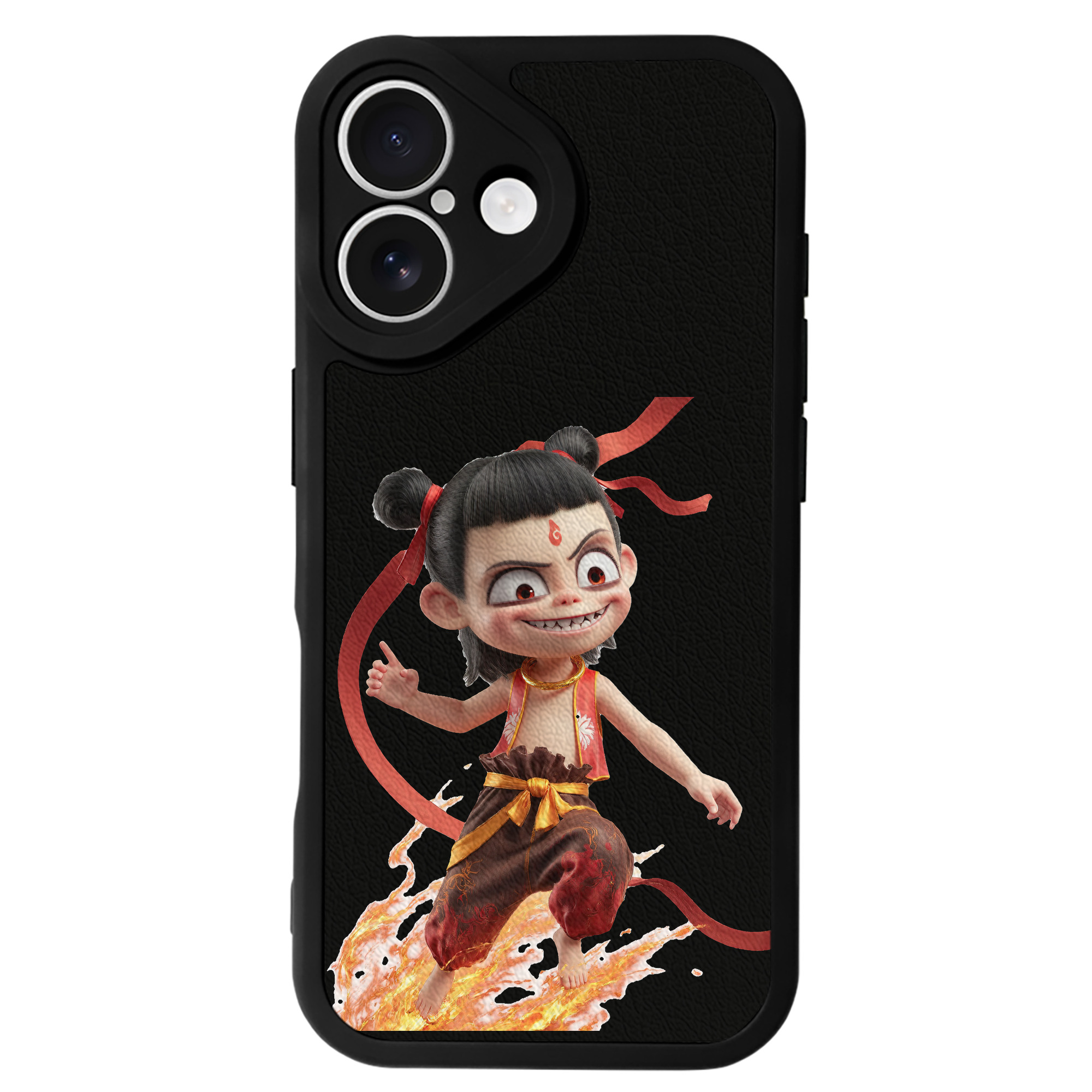 （画像用） Ne Zha 2 ナタ 魔童の大暴れ 【iPhone 16シリーズ対応】シリコンスマホケース（レザー調） 材質：シリコン